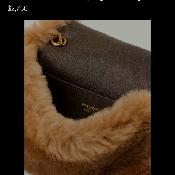 Kate Small YSL Crossbody Bag in Shearling - Picture 5 of 11
